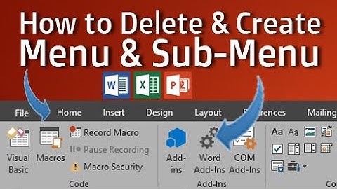 How to Delete & Create Menu & Sub-Menu| Custom Ribbon #Customribbon