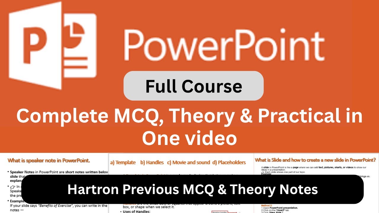 Harton Computer Notes Powerpoint Theory Notes| Hartron Powerpoint Complete Theory & Practical ...
