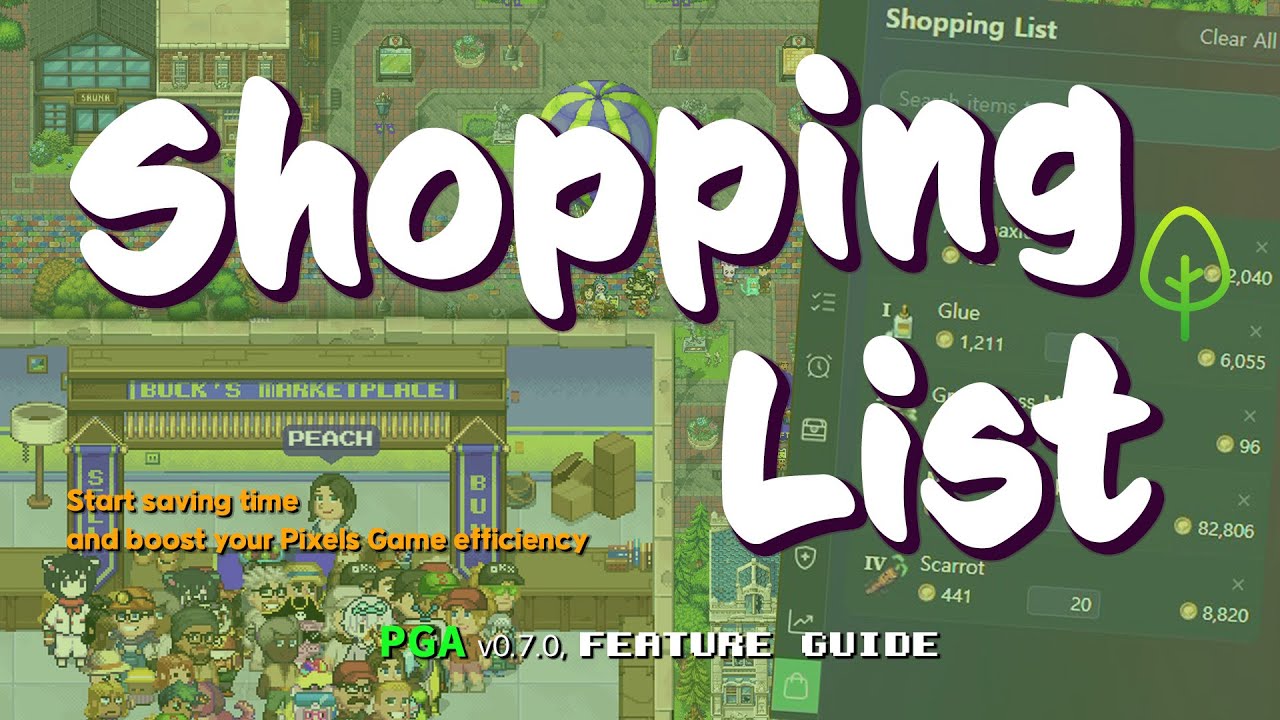 How to Use PGA's Shopping List for Efficient Item Purchases in Pixels Game