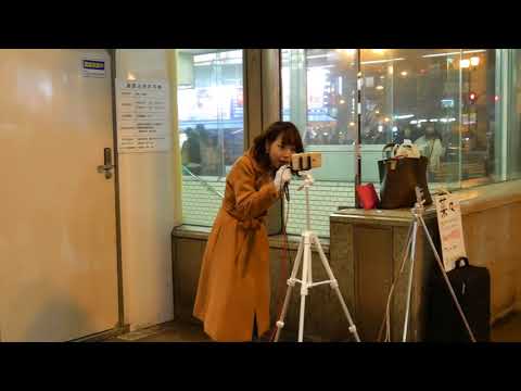 菜々「Starlight」(清水翔太)寒い時間は、短い曲を歌うVer 2018/04/07 大阪 難波 なんば駅5番出入口