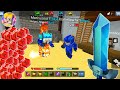 Level 3 × 7 sword runes + sharp 4 = sharp 5???!!!(2shots)😳|BEDWARS|[Blockman go BlockyMods]