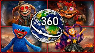 TOP 4 Terrifying Creatures Found on Google Earth! (Poppy Playtime 5 VR 360°)