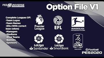 PES 2020/PS4 OPTION FILE PESUNIVERSE +TUTORIAL COMO INSTALAR