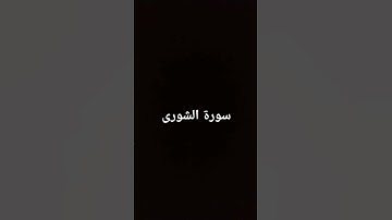 سورة الشورى بصوت الشيخ ادريس ابكر