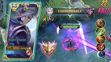 22 Kills!! Ling Best Build and Emblem (Super Intense Battle) - Build Top 1 Global Ling ~ MLBB