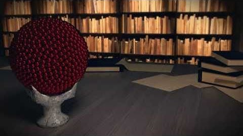 Ico sphere particles are dropped into a harmonic force field in Blender