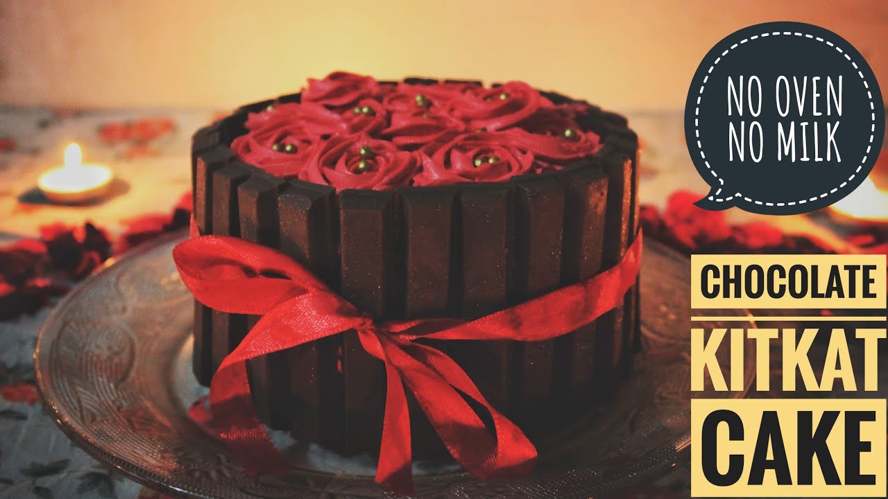 || KITKAT CAKE WITHOUT OVEN || KITKAT ROSETTE || KITKAT CAKE STEP BY STEP ||-Secret Kitchen Diaries