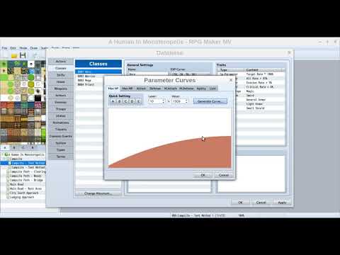 RPG Maker MV Tutorial Part 37: Database: Parameter Curves