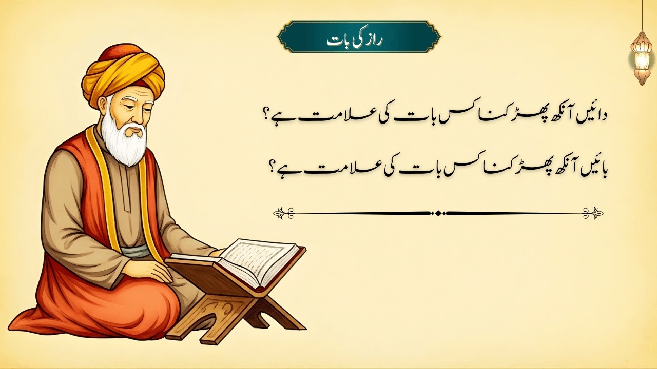 بائیں آنکھ پھڑکنا کس بات کی علامت ہے؟ بائیں آنکھ کا پھڑکنا عام طور پر لوگوں میں ایک مشہور بات سمجھی