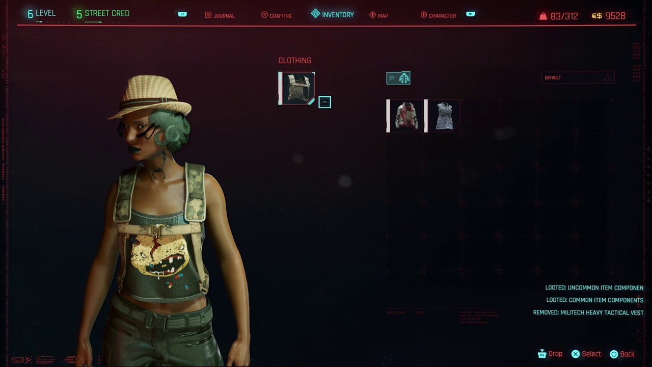 Cyberpunk 2077 Dismantle Your Weapons, Clothing and Armor Materials