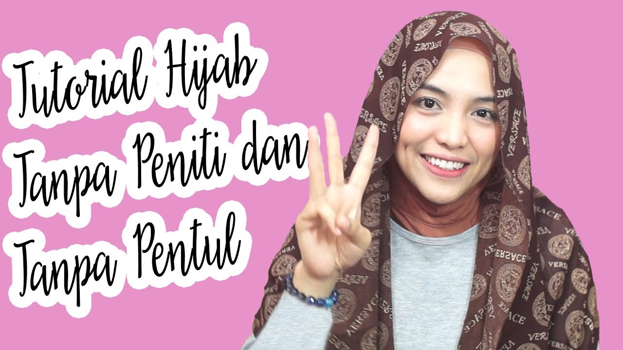 5 Tutorial Hijab Pashmina Motif Praktis Tanpa Jarum Pentul Dan