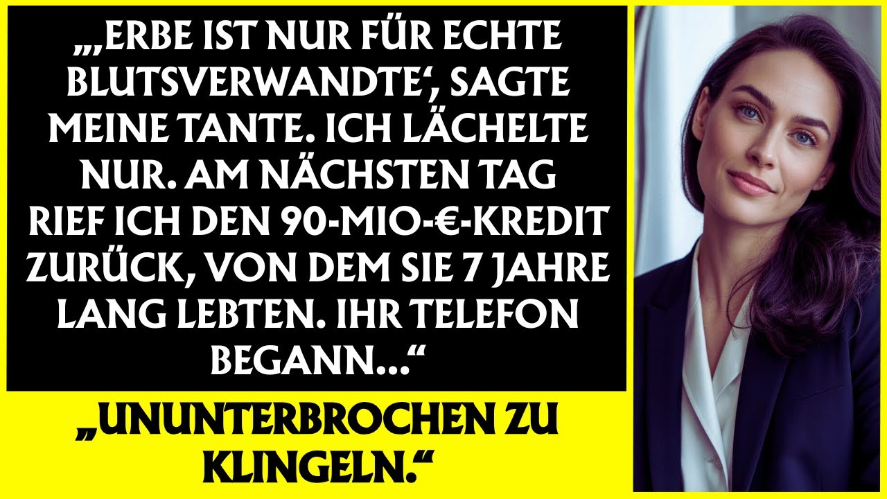 „Tante sagte: Firmen­erbe nur für ‚echte Familie‘ – nicht mich, doch ich war ihr einziger Retter…“