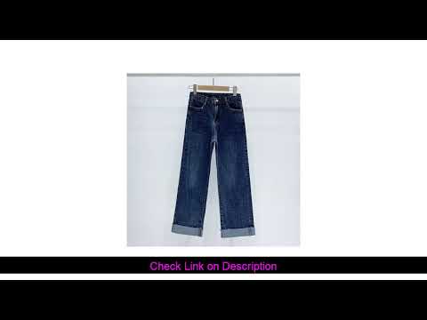 Best Autumn 2019 Pants New Women Wear High Waist Straight Barrel Floor Dragging Jeans Broad Legged