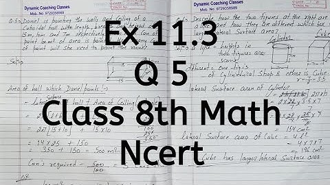 Ex 11.3, Q 5, Chapter 11, Mensuration, Class 8 Math