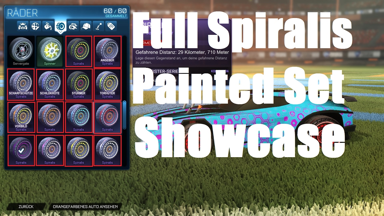 Rocket League | Full Spiralis Painted Set | Showcase | LeonFix - YouTube