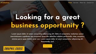 How To Create Landing Page Design | Using HTML, CSS and  BOOTSTRAP Framework. | Swapnil Codes