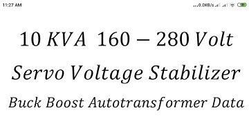 10KVA 160-280 VOLT Servo buck boost transformer