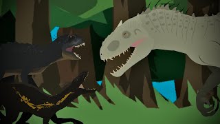 Indominus Rex vs Indoraptor &amp; Scorpius Rex | (BATTLE OF THE HYBRIDS)
