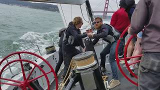 Sailing On Ac76 In San Francisco