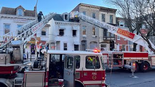 Firefighter injured, 4 people rescued in 2-alarm fire in Reading