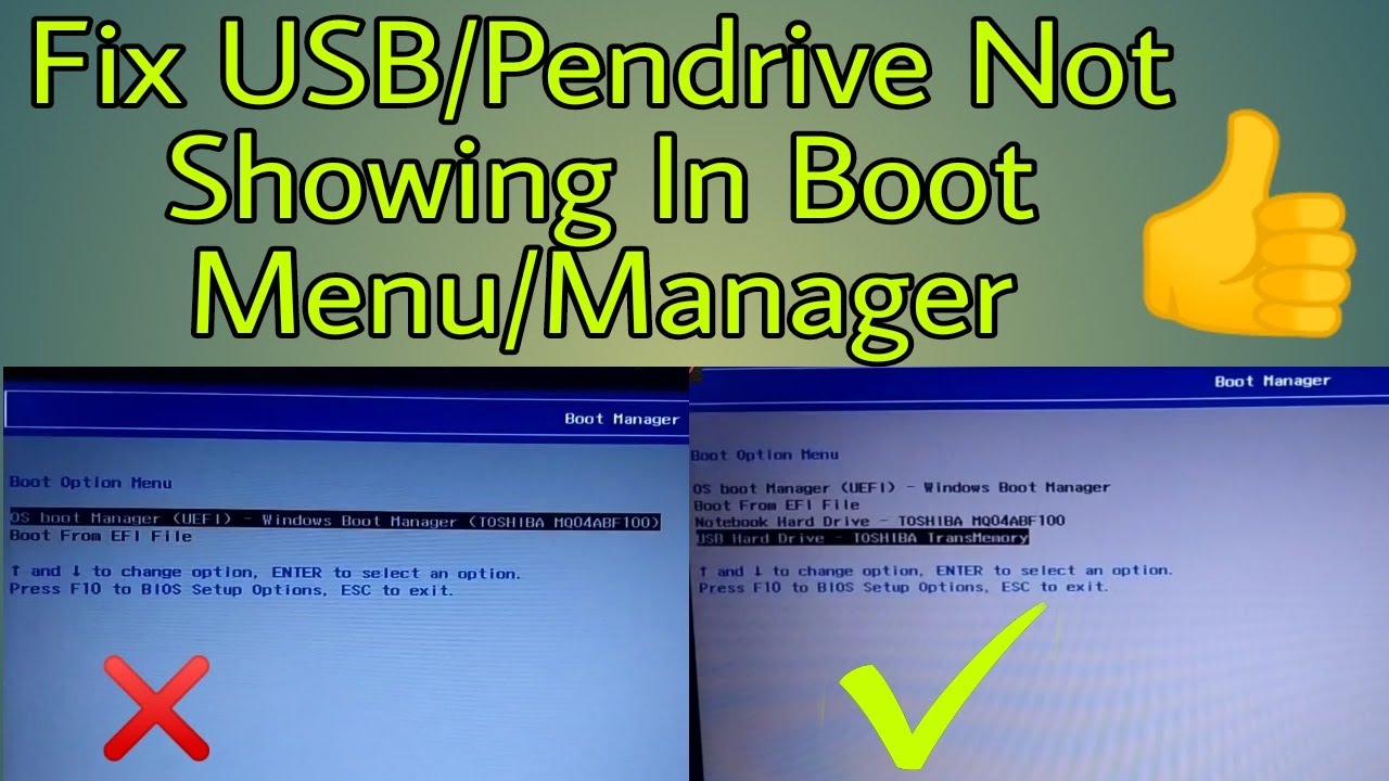 Fix USB/Pendrive Not Showing In Boot Menu On Windows PC Techno Saroz l YouTube