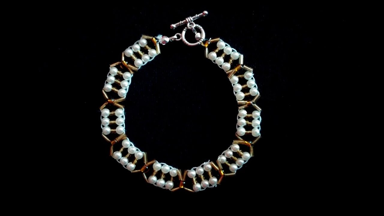 Easy beaded bracelet for beginners. - YouTube