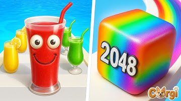 Juice Run VS Jelly Run 2048 - All Levels Satisfying Walkthrough Gameplay