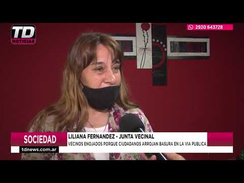 LILIANA FERNANDEZ   VECINOS ARROJAN BASURA EN LA VIA PUBLICA Y ARREGLOS EN LA PLAZA DE BARRIO DEL RO