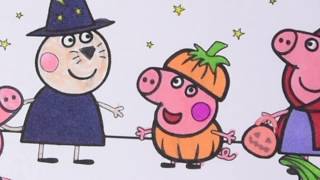 Peppa Pig Halloween Coloring Pages Peppa Pig Halloween Coloring Pages