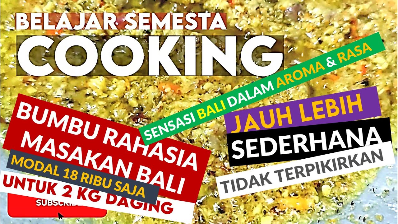 Resep Bumbu Rahasia Masakan Khas Bali, BASE GENEP, A SECRET INGREDIENT