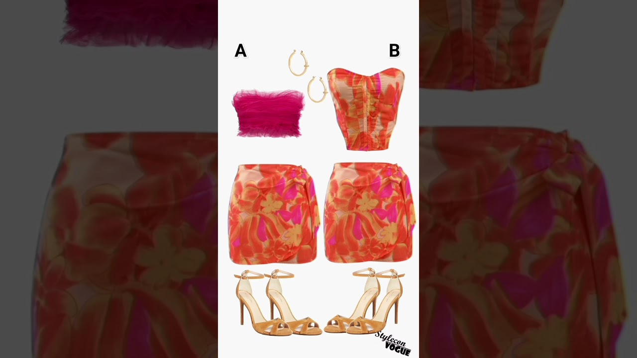 outfit A or B? pink top or matching set? 😍 