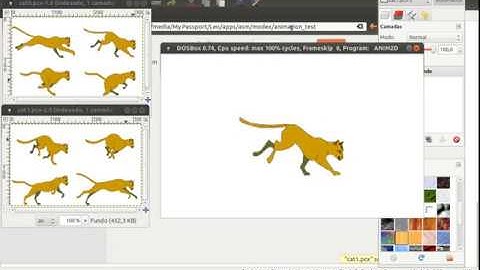 [Assembly 8086 / DOS] 2D from scratch - 2D Cat Animation Test/ VGA unchained Mode Y/ PCX File Format