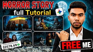 Create a Viral🔥 AI Horror Story 😱 Video in 30 Minutes (Full Tutorial) | How to Make Horror Story ...