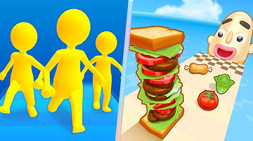 Join & Clash Vs Sandwich Runner in Max Levels Gameplay iOS,Android New Update All Trailer JGF7HLO