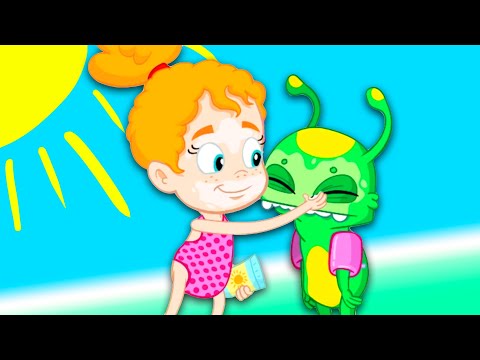 Groovy Марсианин - Они наслаждаются пляжем и играют с дельфинами.