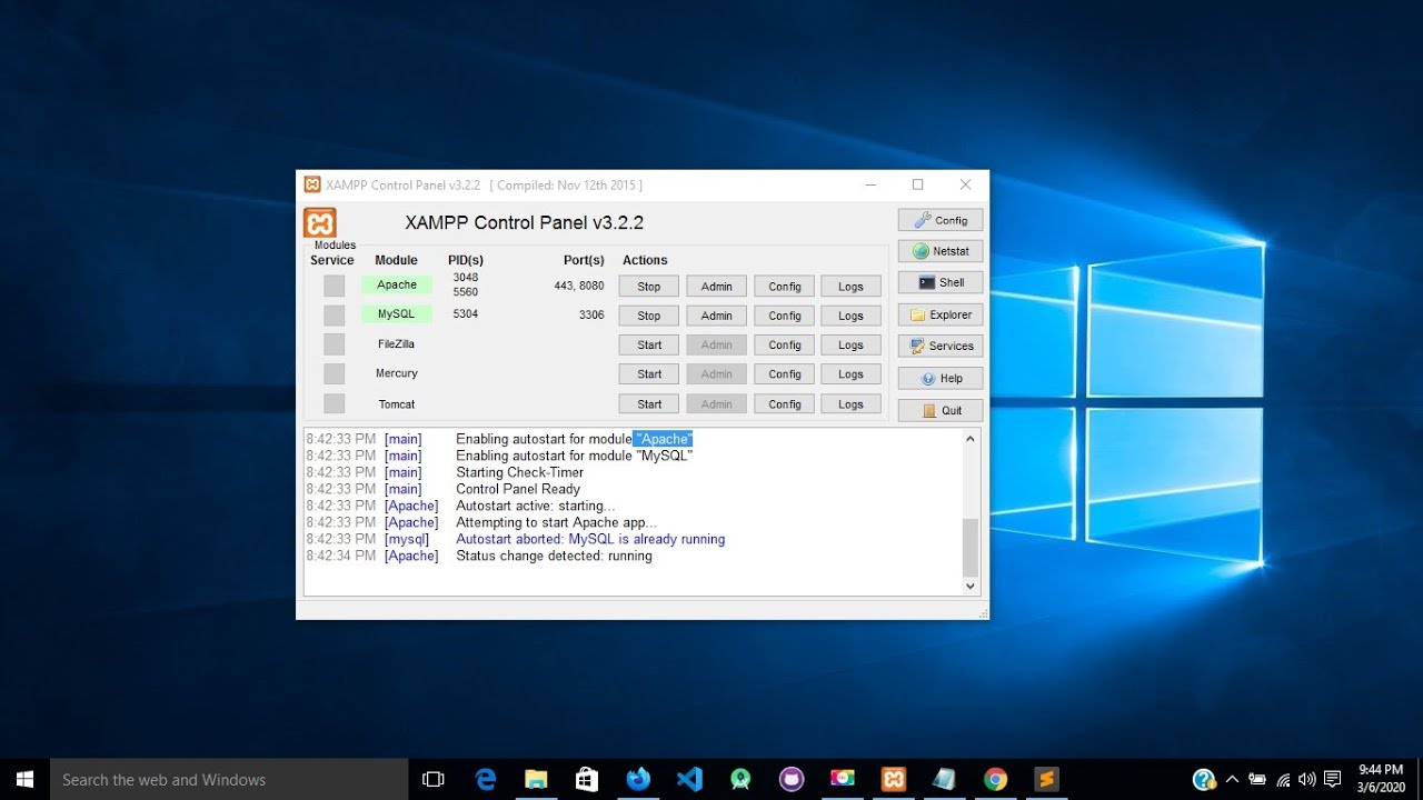 Cara memperbaiki port apache / mysql yang terblokir 