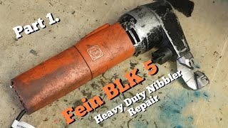 Fein BLK 5 Heavy duty nibbler repair. how to replace a motor . Part 1.