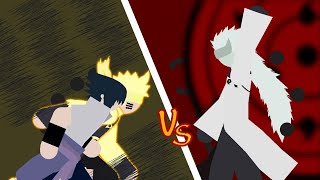 Naruto and Sasuke vs Madara|stick nodes