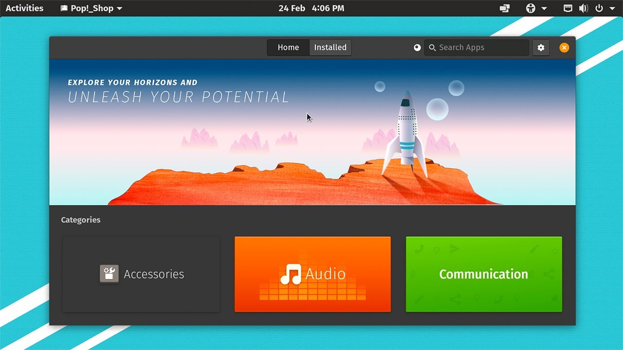 Pop system. Pop os. lxpanel.