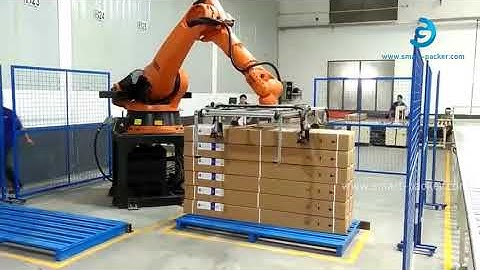 Long size carton box Robot hand picking palletizing machine palletizier equipment for boxes