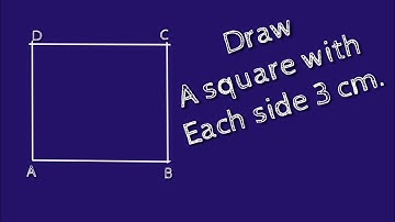 How to draw a square with each side 3 cm.shsirclasses.