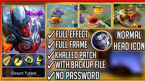 KHUFRA VOLCANIC OVERLOAD SKIN SCRIPT+FRAME WITH BUCKUP FILE NO PASS | KHALEED PATCH | MOBILE LEGENDS