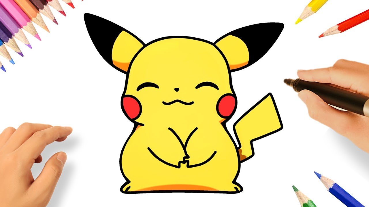 Como desenhar o PIKACHU estilo CHIBI - passo a passo 