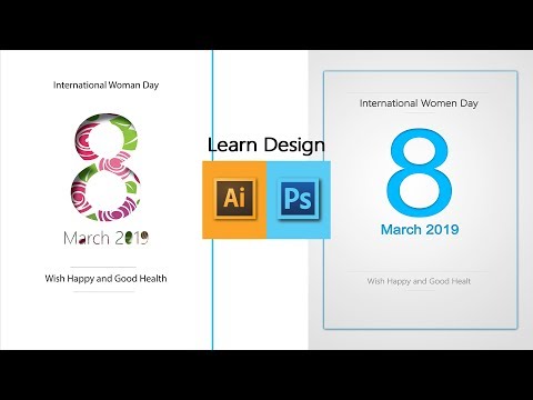 Example Design 8 March International Woman Day in 2019 , Photoshop and i...