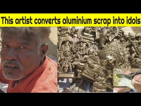 Carving Hindu God statues by melting Aluminium| Making of Hindu Goddess Statue with Wasted