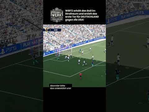 WIRTZ erhält den Ball im Strafraum und erzielt das erste Tor für DEUTSCHLAND gegen die USA!
