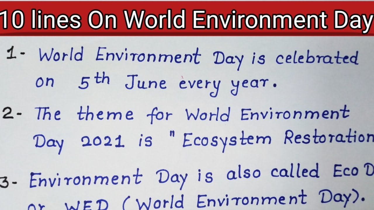 sentences about environment day