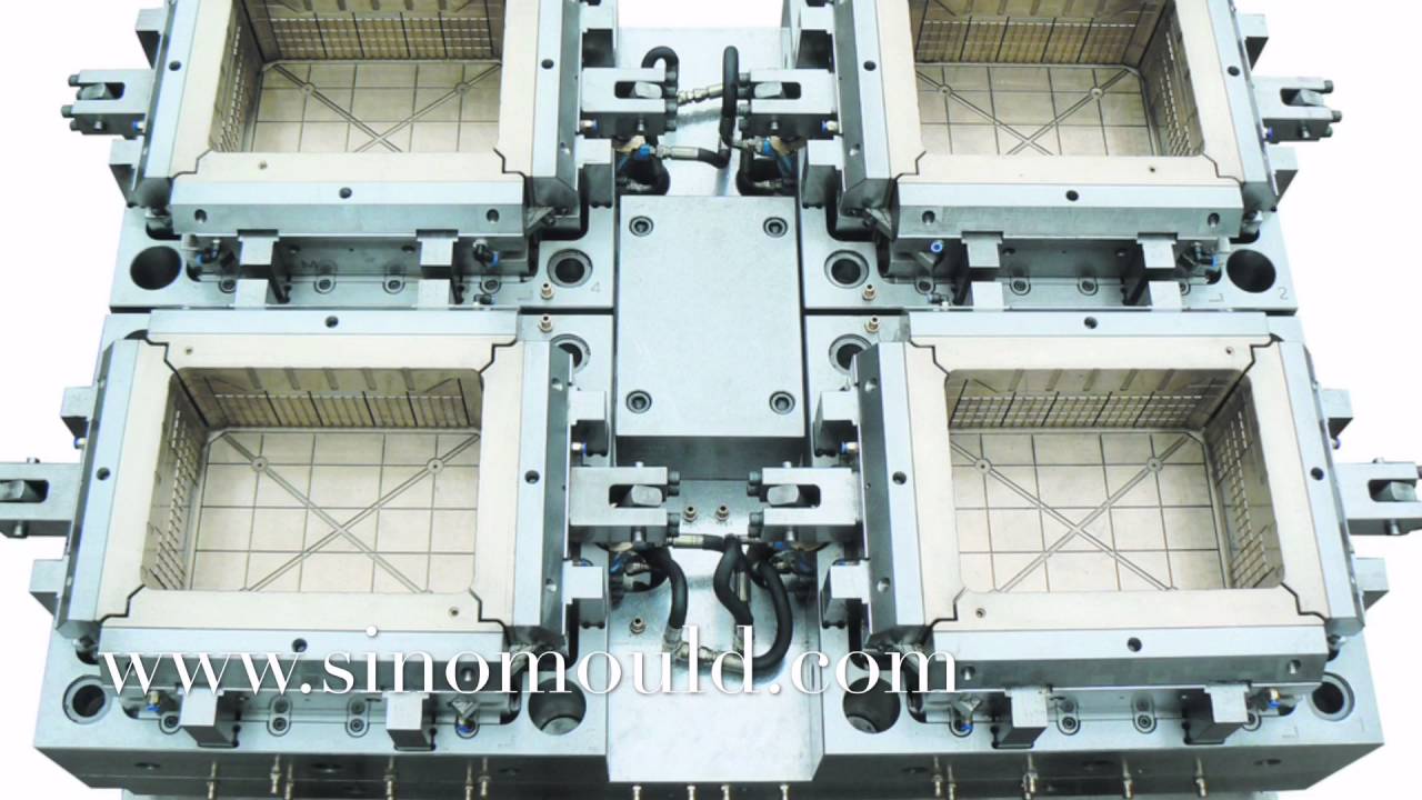 crate molding supplier with crate injection molding machine - YouTube