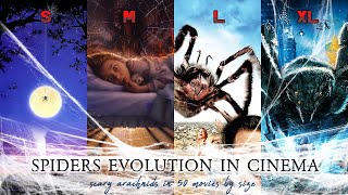 Spiders Evolution in Cinema: Scary arachnids in 50 movies by size