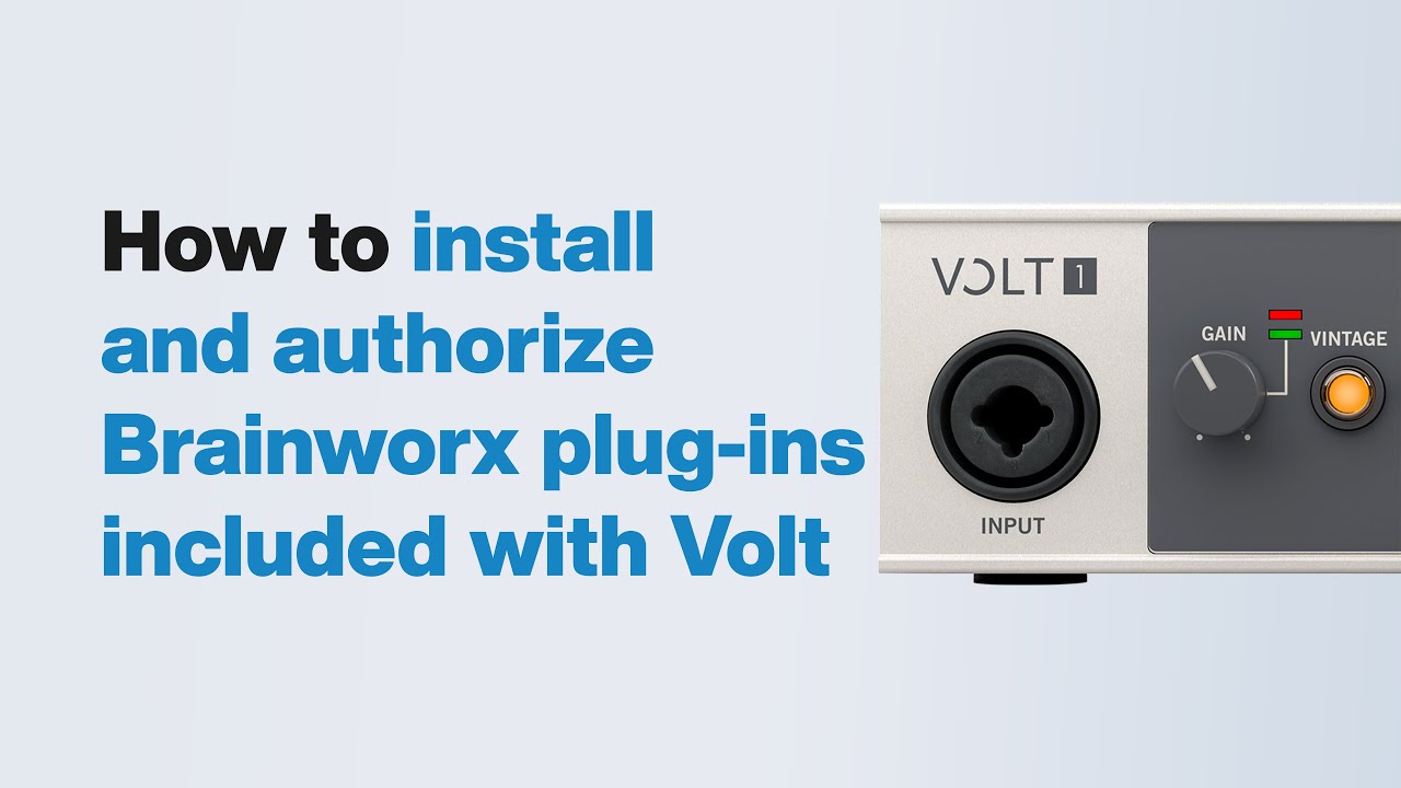 UA Support: How to Install and Authorize Brainworx Plug-ins Included with  Volt - YouTube